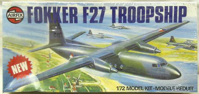 Airfix 1/72 Fokker F-27 F27 Troopship, 05003-4 plastic model kit